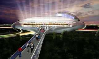 Illustration for article titled Buildings That Look Like Famous Spaceships: A Gallery